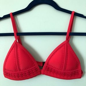 Triangl Neoprene Gigi Red Velvet Bikini Top